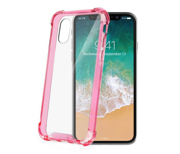 Celly 900PK Armor Mobile Cover for Apple iPhone X - Pink - Zoom Image 3