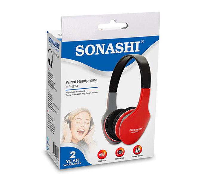 Sonashi HP-874 Wired Headphone - Red - Zoom Image 6