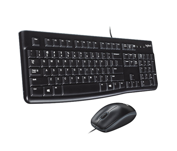 Logitech 920-002562 MK120 Wired Keyboard & Mouse Combo - English, Black - Zoom Image 1