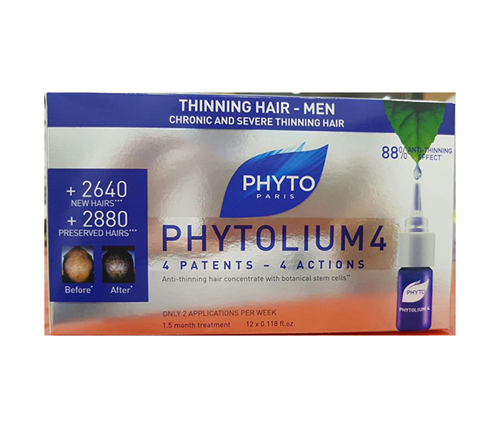 Phyto N12875412A Phytolium 4 Anti-Thinning Hair Ampoules - Zoom Image