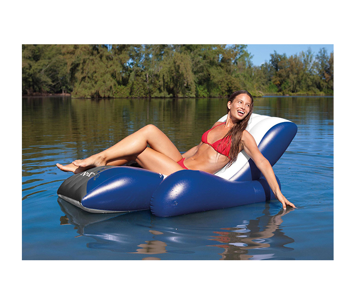 Intex ZX-58868 Floating Recliner Lounge - Blue & White - Zoom Image 1