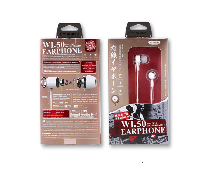 WK Wi50 Wired Earphone - Black - Zoom Image 2