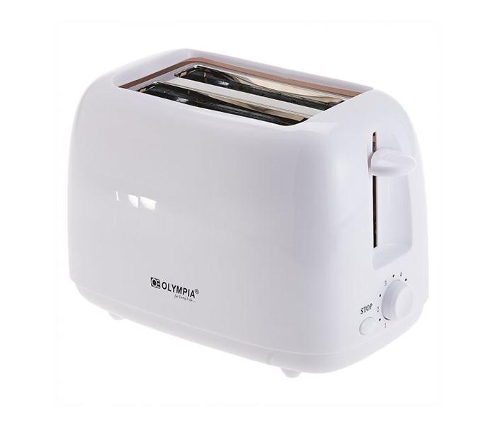 Olympia OE-506 2 Slice Bread Toaster with Cool Touch Body - White - Zoom Image 1