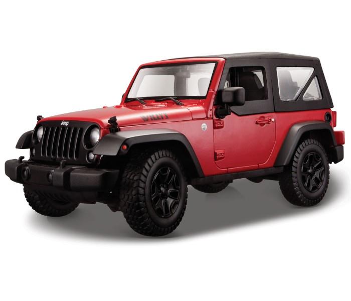 Maisto Tech 31676 SE B 2014 Jeep Wrangler Red and Black - Zoom Image