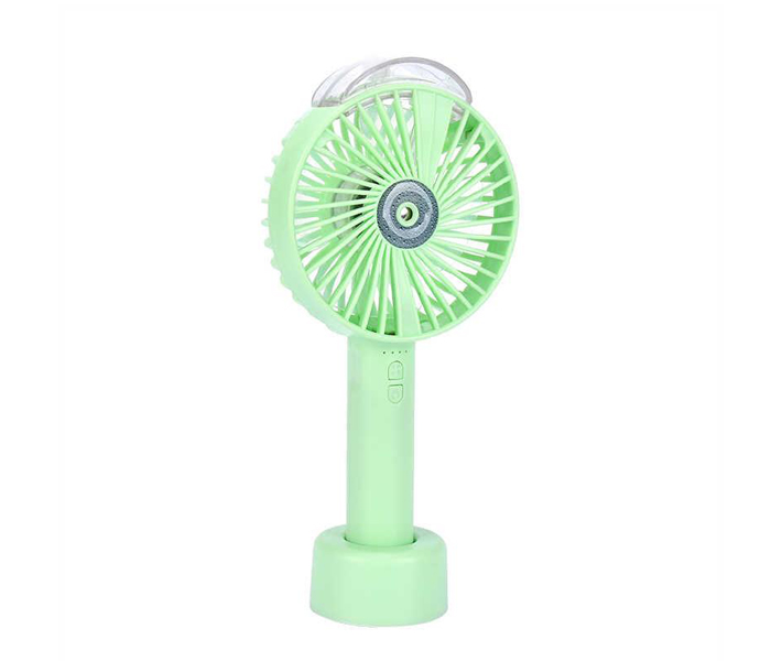 Portable Mini Air Conditioner Rechargeable USB Fan Water Spray - Green - Zoom Image