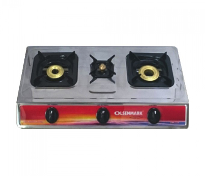 Olsenmark OMK2229 3 Burner Stainless Steel Gas Stove - Zoom Image