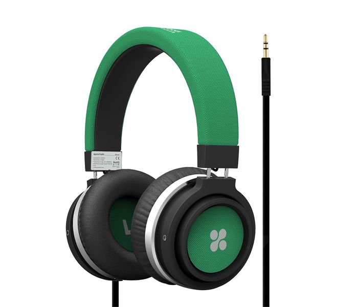 Promate Boom Over the Ear Wired Headset with Noise Cancellation, Green - Zoom Image 5