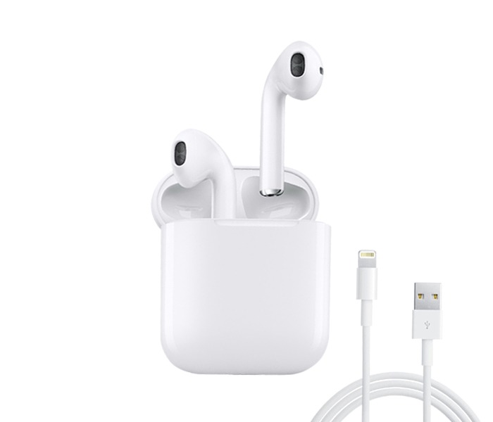 ITouch YG-I9S Genuine Quality Double Mini Bluetooth Earphones with Charging Power Bank White - Zoom Image 2