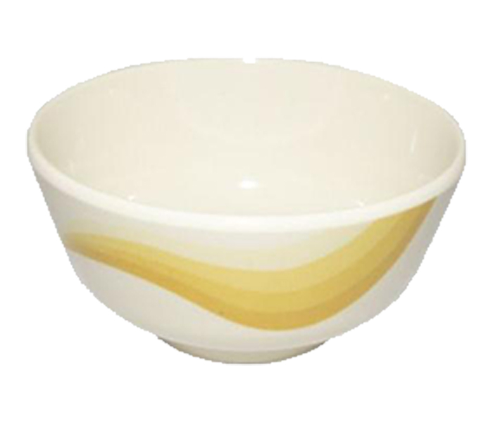 Royalford RF8048 4.5-inch Melamine Ware Super Rays Round Bowl - Ivory & Yellow - Zoom Image 1