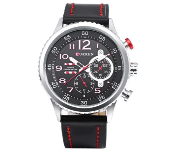 Curren 8179 Casual Analog Quartz Watch For Men Black And White - Zoom Image 2