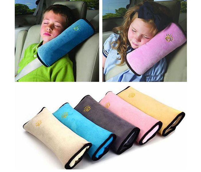 Plush Soft Headrest Neck Support Cushion Seat Belt Cover for Children & Baby - Zoom Image 3