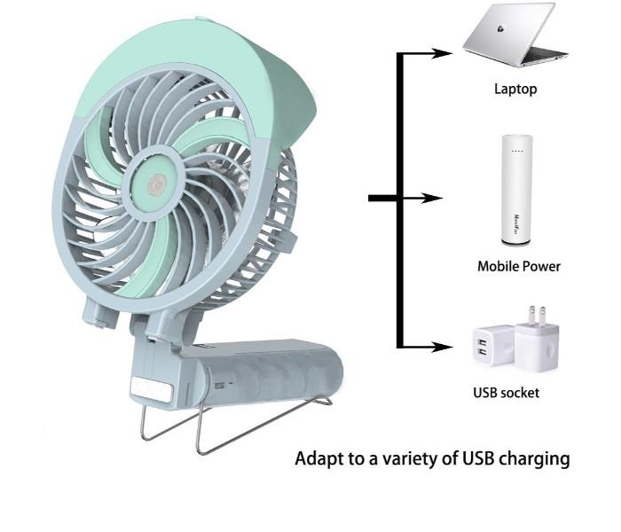 Handheld Misting Fan, HandFan Mini Hand Fan/Small Desk Fan Folding Change Rechargeable Battery/USB Operated Electric Fan Portable Cooling Fan personal Spray Fan - Zoom Image 4