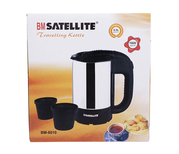 BM Satellite BM-8010 0.5 Litre Stainless Steel Travelling Kettle - Zoom Image 2