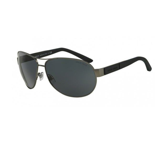 Giorgio Armani 0AR6025 308987 Aviator Matte Gunmetal Gray Frame & Grey Mirrored Sunglasses for Unisex - Zoom Image 2