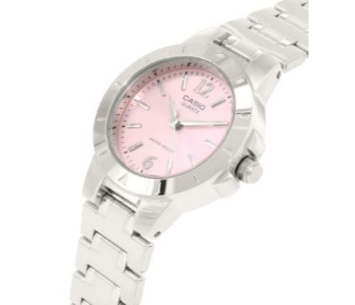 Casio LTP-1177A-4A1DF Womens Analog Watch silver and pink - Zoom Image 1