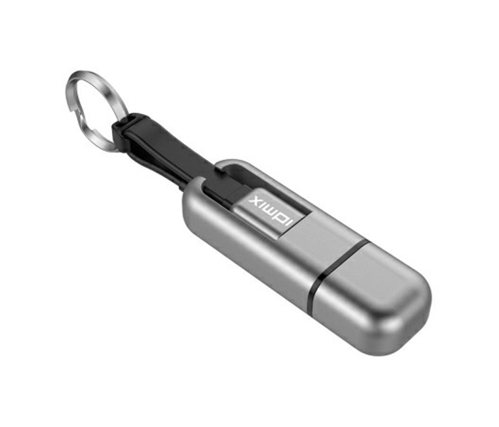 Idmix DL07 4-in-1 Keychain Shape MFI Lightning Cable with 32GB U Disk - Grey - Zoom Image 3