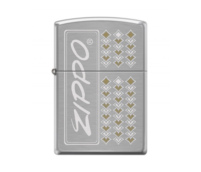 Zippo 200 MP401063 Brush Finish Chrome Lighter Silver - Zoom Image