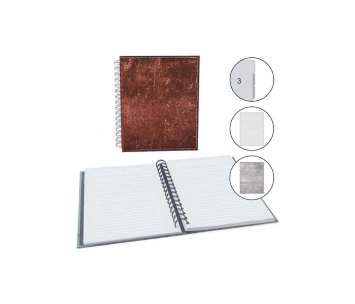 Senfort 91092 Wire-O A5 Notebook With Divider Red - Zoom Image