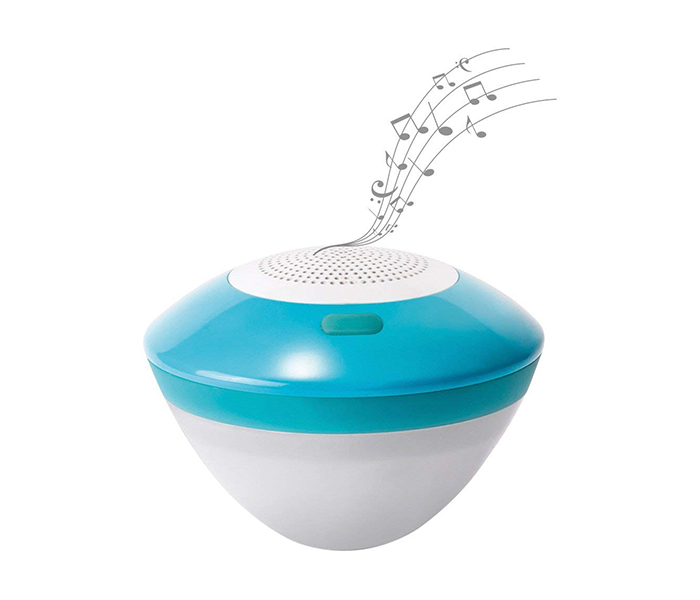 Intex ZX-28625 Pool Floating Bluetooth Speaker with LED Light - Blue & White - Zoom Image 1