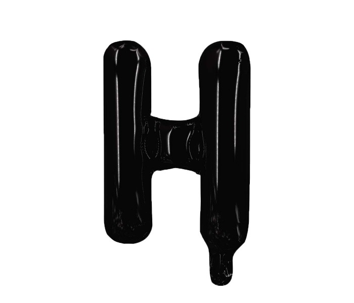 Party Time H-BK-803379 Letter H 16 Inch Foil Balloon Black - Zoom Image