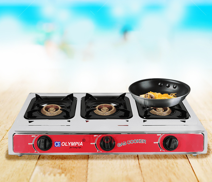 Olympia 3 Burner Stainless Steel Gas stove  - Zoom Image 1