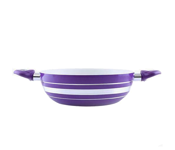 Royalford RF6871 26Cm Non Stick Ceramic Coating Wokpan - White & Purple - Zoom Image