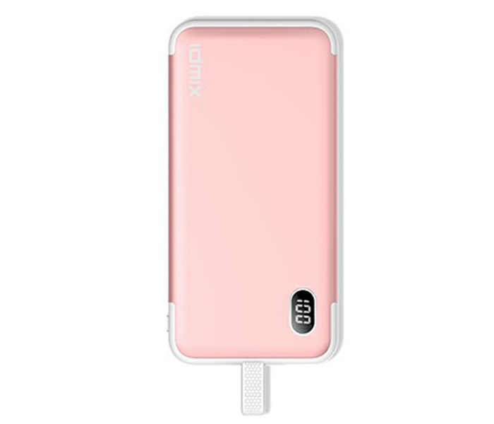 Idmix P10 MFI 8000mAh MFI super Thin Power Bank with Integrated Lightning Cable - Rose Gold - Zoom Image