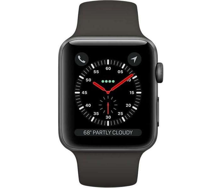 Apple Watch MR2X2 Series 3 - 42mm Aluminum Case with GPS+Cellular Sport Band, Grey - Zoom Image 3