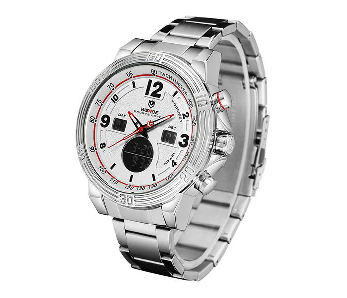 Weide WH-6908MB-2C Analog and LCD Digital Watch Silver and White - Zoom Image 3