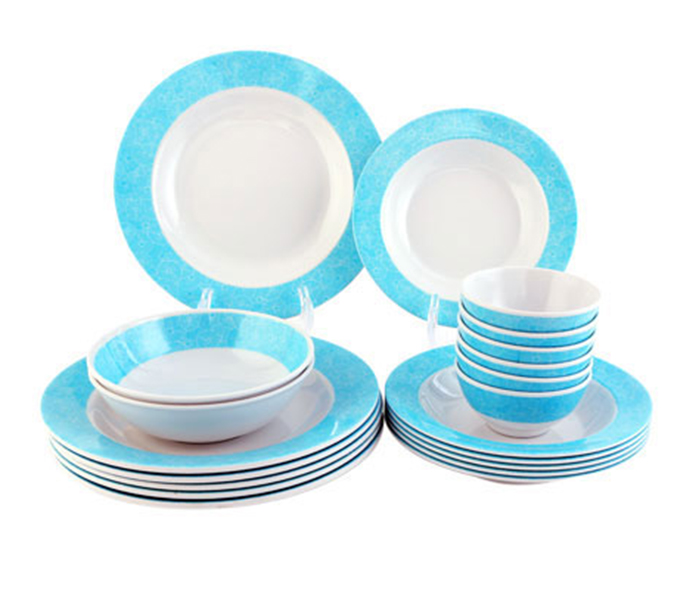 Royalford RF7436 20 Pieces Melamine Dinner Set - Blue - Zoom Image 4