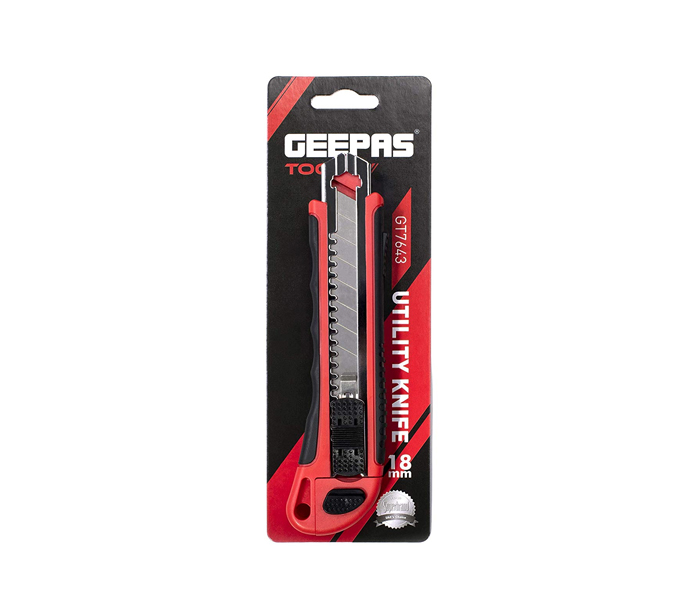 Geepas GT7643 Utility Knife Red, Black - Zoom Image