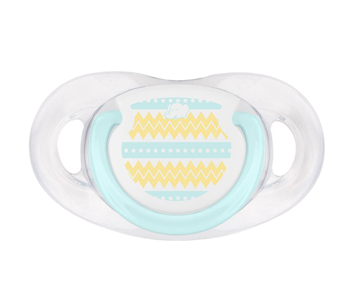 Bebe Confort 3104207500 Dental Safe Silicone Ethnic Pacifiers - 2 Pieces, Yellow & Teal - Zoom Image 1