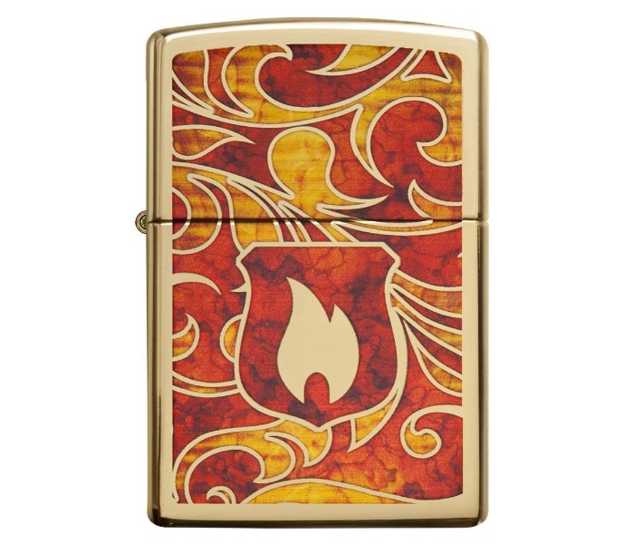 Zippo 28975 Shield Lighter Red and Gold - Zoom Image 5