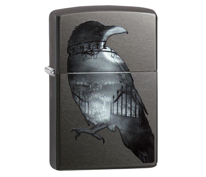 Zippo 29407 28378 Double Exposed Raven Lighter Grey - Zoom Image 2