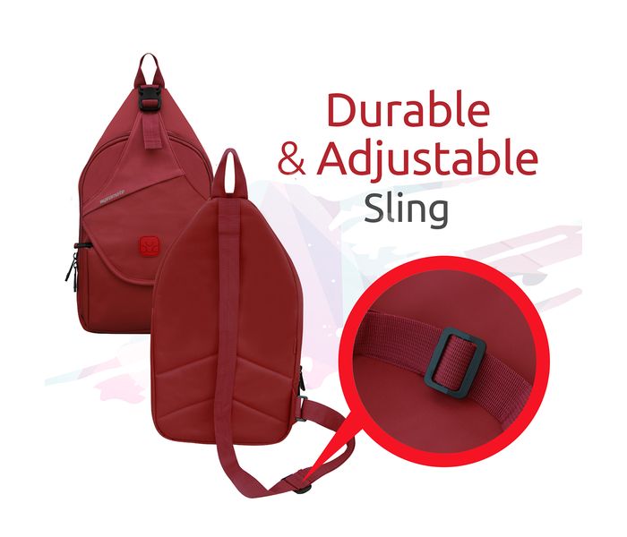 Promate Tabsling 10.1 inch Premium Lightweight Tablet Sling Bag, Red - Zoom Image 4