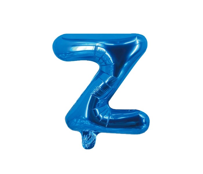 Party Time Z-B-803249 Letter Z 16 Inch Foil Balloon Blue - Zoom Image