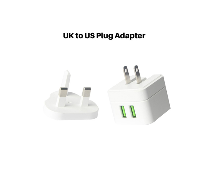 iends IE-AD847 Dual USB Travel Charger with 2 in 1 Cable - White - Zoom Image 2