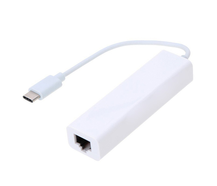 Trands TR-NW909 Type-C to LAN Adapter for MacBook - White - Zoom Image 1