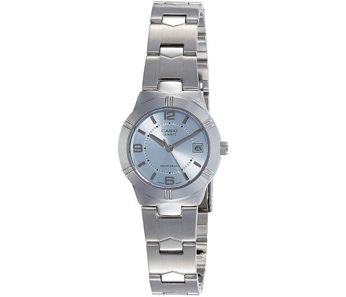 Casio LTP-1241D-2ADF Womens Analog Watch Silver and Blue - Zoom Image 2