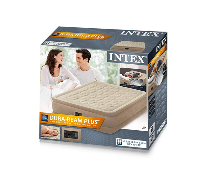 Intex ZX-64458 Queen Size Fiber-Tech Ultra Plush Raised Airbed - Zoom Image 2