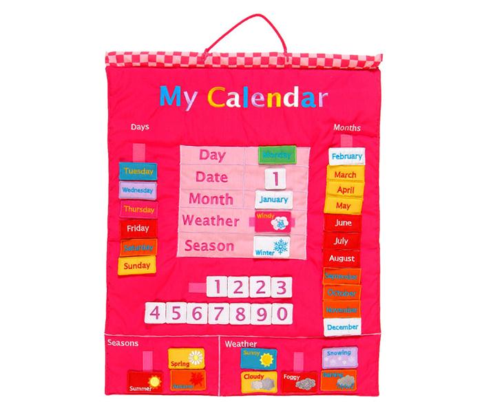 Fiesta Crafts W-0124P My Calendar Wall Hanging Pink - Zoom Image 1