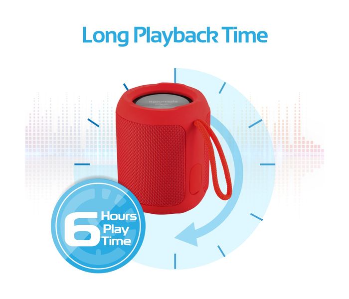 Promate Bomba Portable Wireless Speaker with Handsfree for Outdoor & Indoor - Red - Zoom Image 5