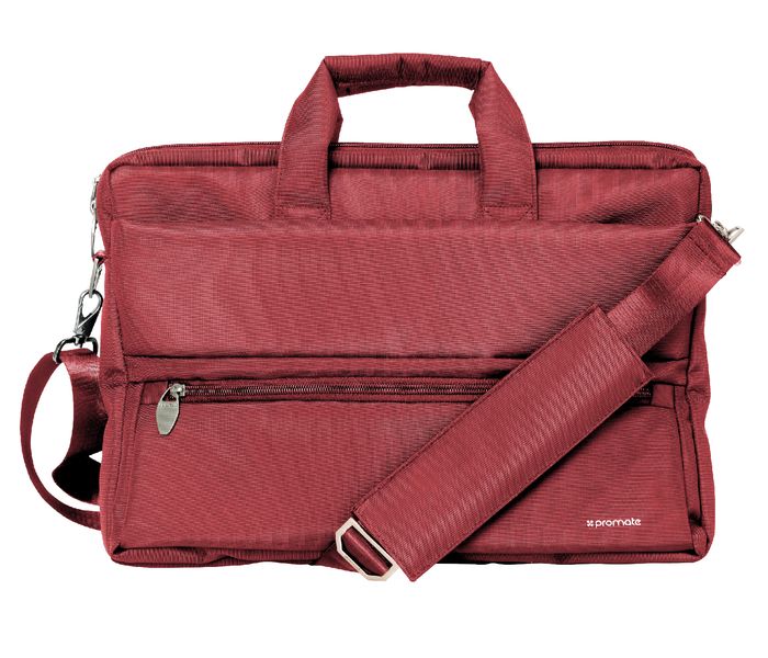 Promate Apollo-MB 15.6 inch Messenger Bag with Multiple Storage Pocket, Red - Zoom Image 5