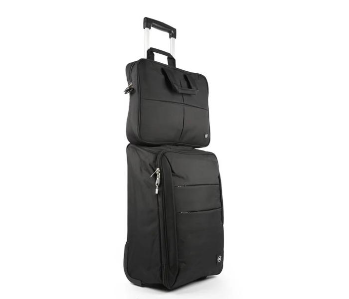 Okko 36422 2in1 Foldable trolley with laptop bag - Black - Zoom Image 2