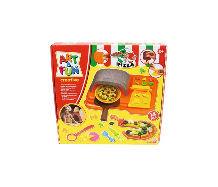 Simba 6324178 Art & Fun Dough Set in Pizza Carton - 14 Pieces - Zoom Image 3