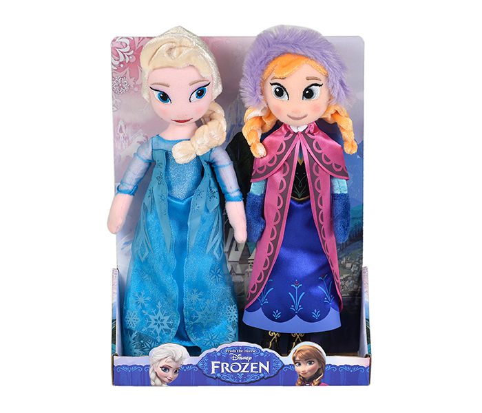 Disney Plush PDP1400024 10-inch Frozen Anna & Elsa Co-Pack Plush Toy - Zoom Image