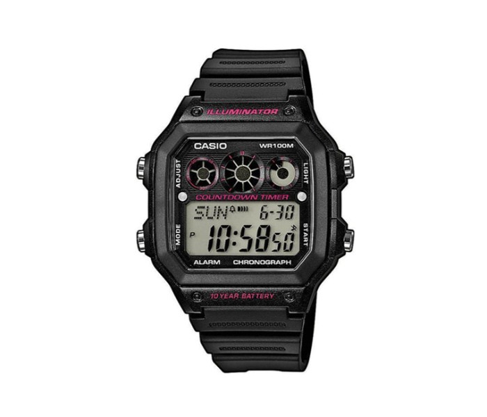 Casio AE-1300WH-1A2DF Mens Casual Digital Watch Black - Zoom Image 4