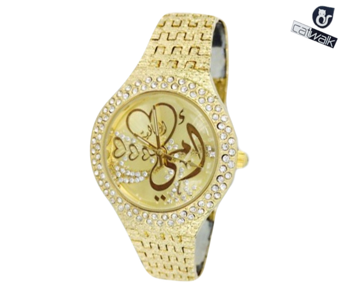 Catwalk CW-148 Genuine quality Fashionable Cz Watch For Women - Gold - Zoom Image