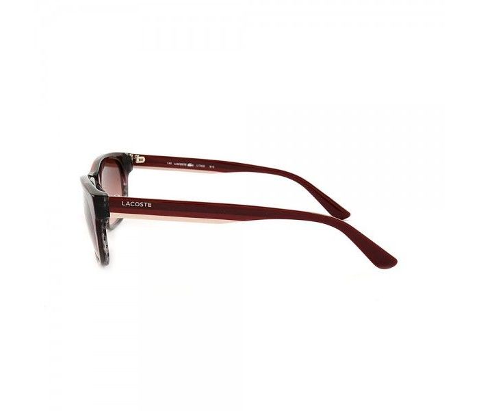 Lacoste L736S 615 Rectangle Red & Multi Frame and Brown Pink Gradient Mirrored Sunglasses for Unisex - Zoom Image 2