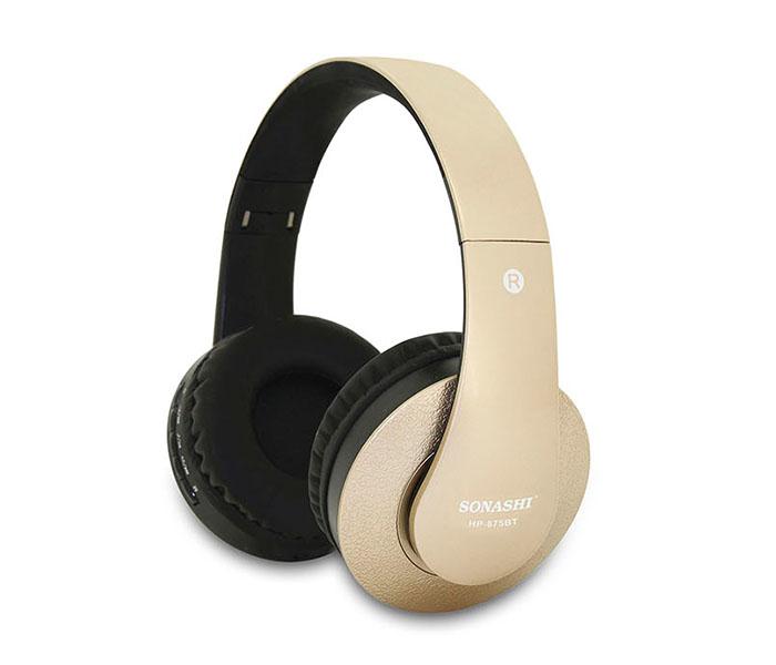 Sonashi HP-875BT Wireless Bluetooth Headphone - Gold - Zoom Image 1